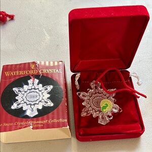 Waterford Crystal The Snow Crystal Ornament Collection 1998 4th Edition Original